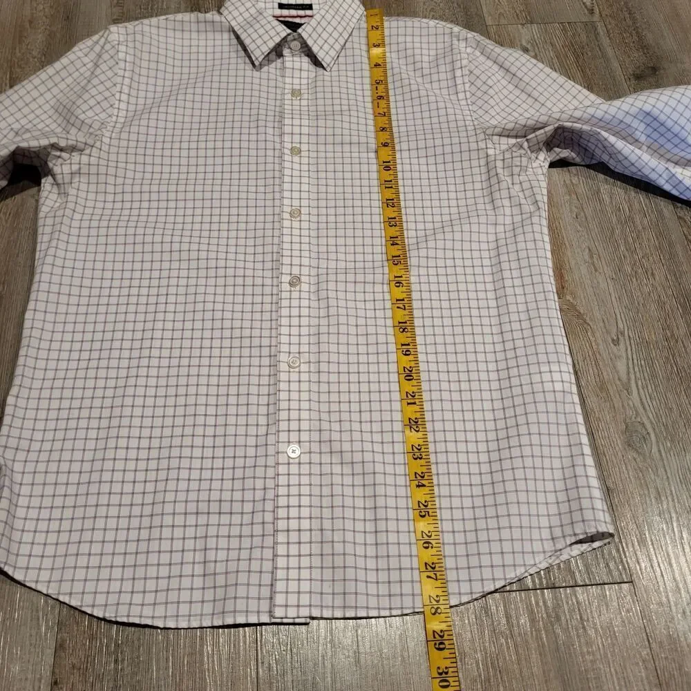Banana Republic Untucked Fit, Non Iron Stiff Collar Dress Shirt Mens Size Medium